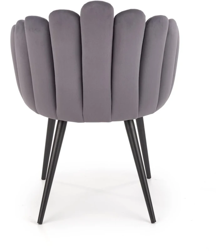 Krzesło K410 tapicerowane do jadalni popielaty/czarny