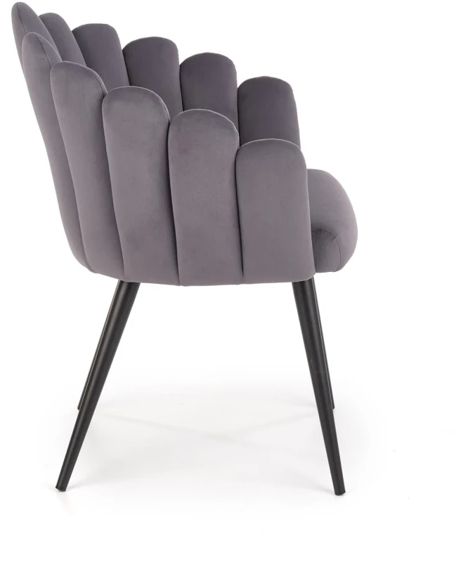 Krzesło K410 tapicerowane do jadalni popielaty/czarny