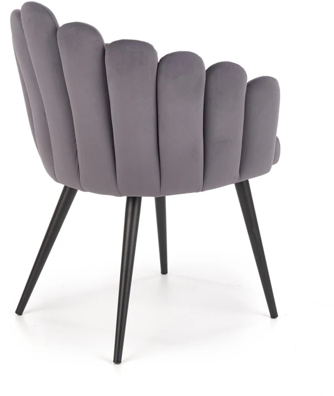 Krzesło K410 tapicerowane do jadalni popielaty/czarny