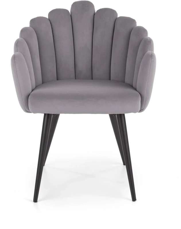 Krzesło K410 tapicerowane do jadalni popielaty/czarny