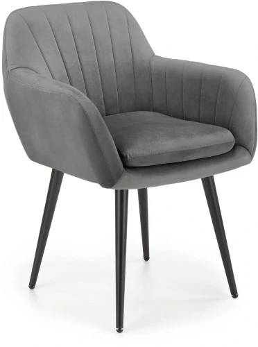 Krzesło K429 tapicerowane do jadalni popielaty/czarny