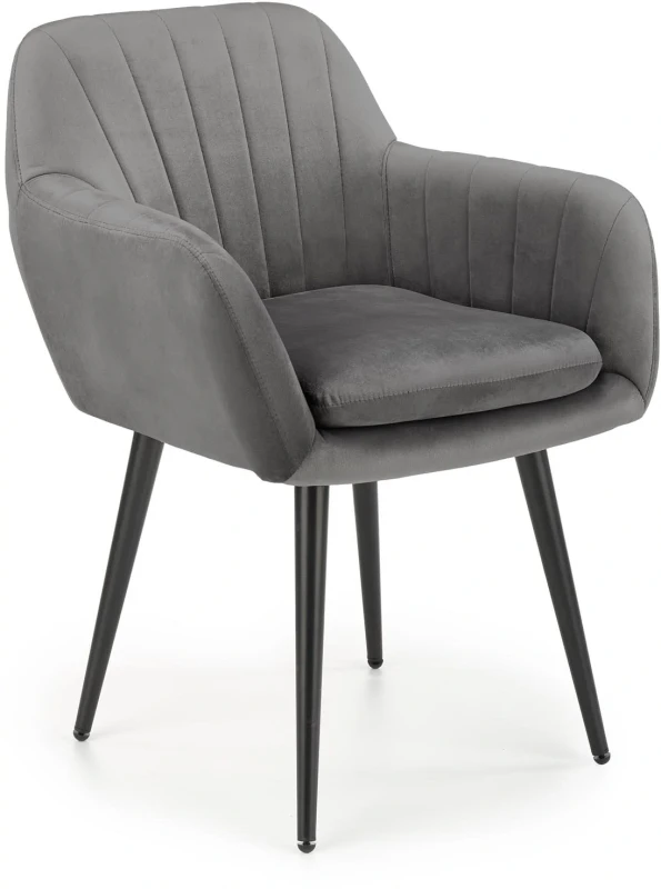 Krzesło K429 tapicerowane do jadalni popielaty/czarny
