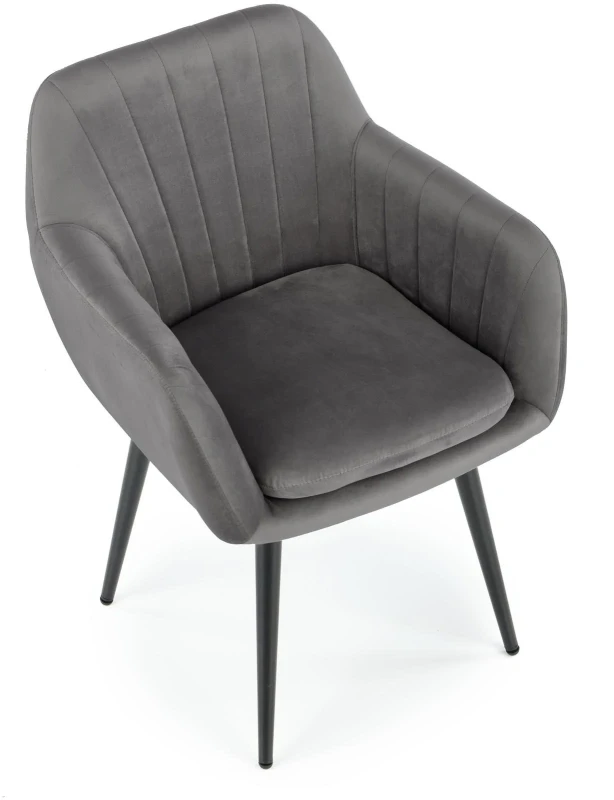 Krzesło K429 tapicerowane do jadalni popielaty/czarny