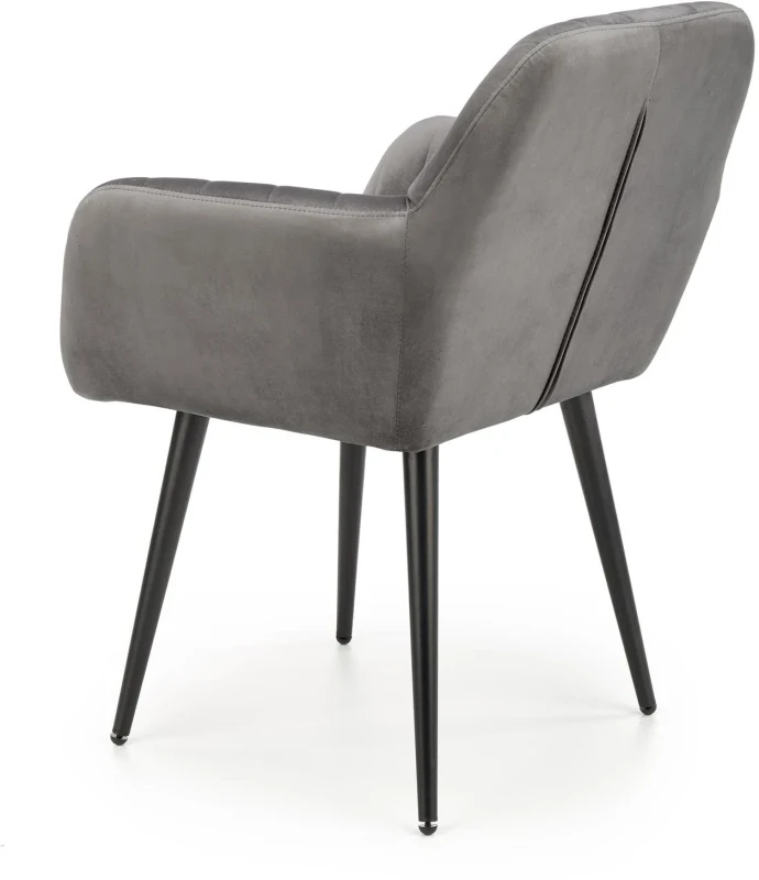 Krzesło K429 tapicerowane do jadalni popielaty/czarny