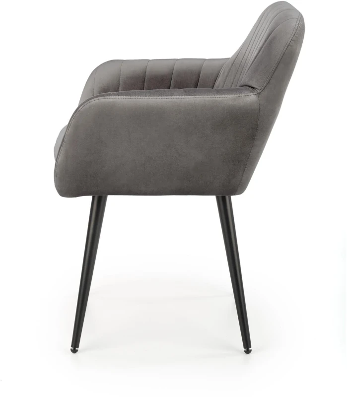 Krzesło K429 tapicerowane do jadalni popielaty/czarny