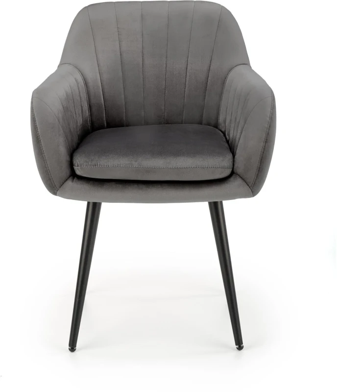 Krzesło K429 tapicerowane do jadalni popielaty/czarny