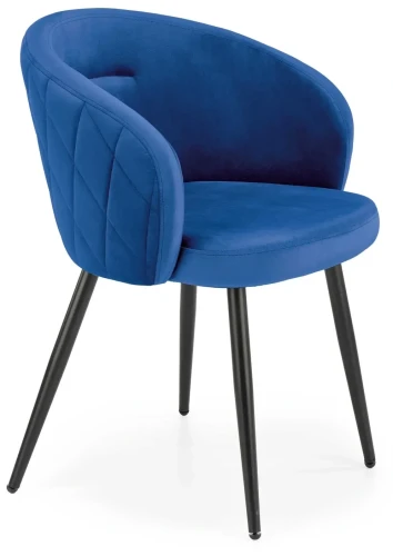 Krzesło K430 tapicerowane do jadalni granatowy/czarny