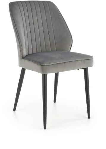 Krzesło K432 tapicerowane do jadalni popielaty/czarny
