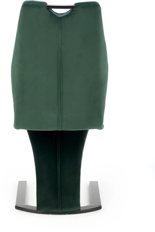 Krzesło K442 tapicerowane z uchwytem do jadalni ciemny zielony