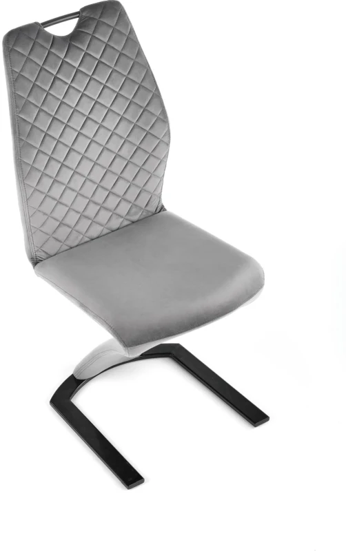 Krzesło K442 tapicerowane z uchwytem do jadalni popielaty