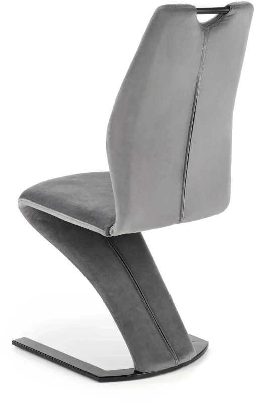 Krzesło K442 tapicerowane z uchwytem do jadalni popielaty