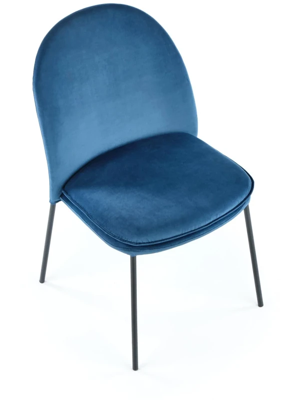 Krzesło K443 tapicerowane do jadalni granatowy/czarny