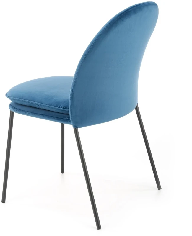 Krzesło K443 tapicerowane do jadalni granatowy/czarny