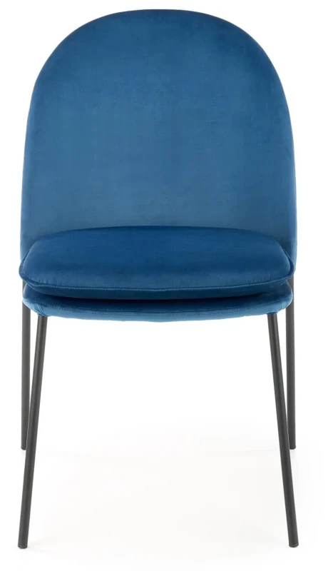 Krzesło K443 tapicerowane do jadalni granatowy/czarny