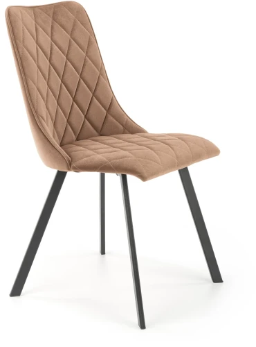 Krzesło K450 tapicerowane do jadalni beżowy/czarny