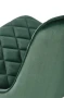 Krzesło K450 tapicerowane do jadalni ciemny zielony/czarny