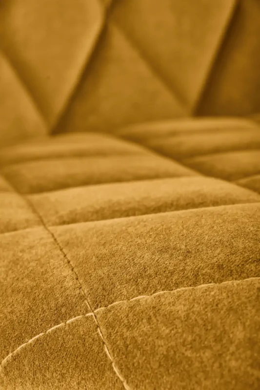 Krzesło K450 tapicerowane do jadalni musztardowy/czarny