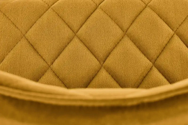 Krzesło K450 tapicerowane do jadalni musztardowy/czarny