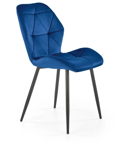Krzesło K453 tapicerowane do jadalni granatowy/czarny