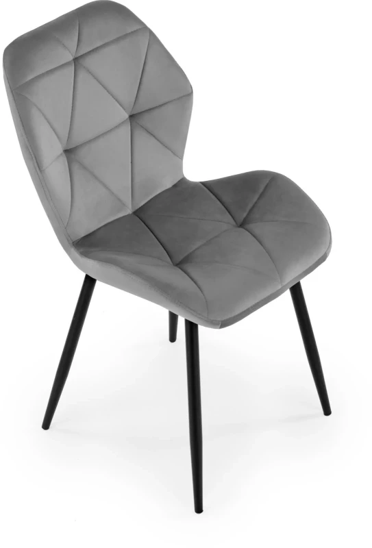 Krzesło K453 tapicerowane do jadalni popielaty/czarny
