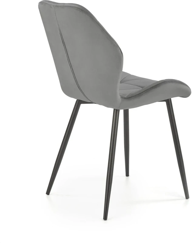 Krzesło K453 tapicerowane do jadalni popielaty/czarny