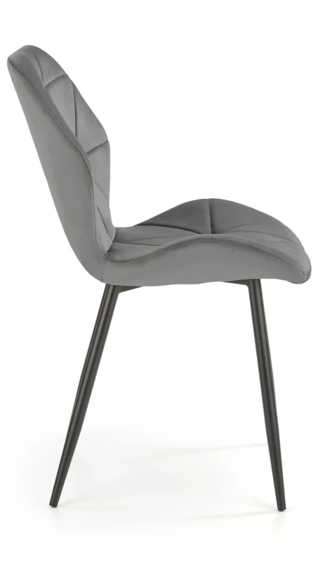 Krzesło K453 tapicerowane do jadalni popielaty/czarny