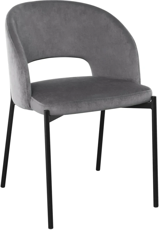 Krzesło K455 tapicerowane do jadalni popielaty/czarny