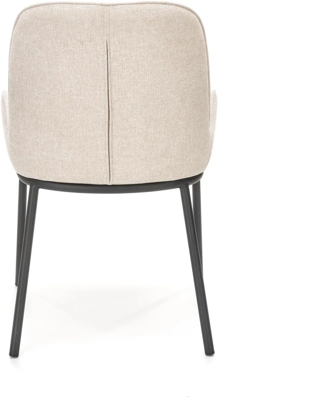 Krzesło K481 tapicerowane do jadalni beżowy/czarny