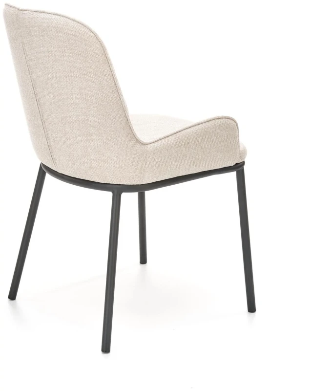 Krzesło K481 tapicerowane do jadalni beżowy/czarny