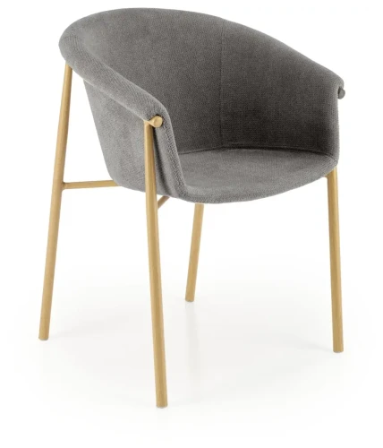 Krzesło K489 tapicerowane do jadalni popielaty