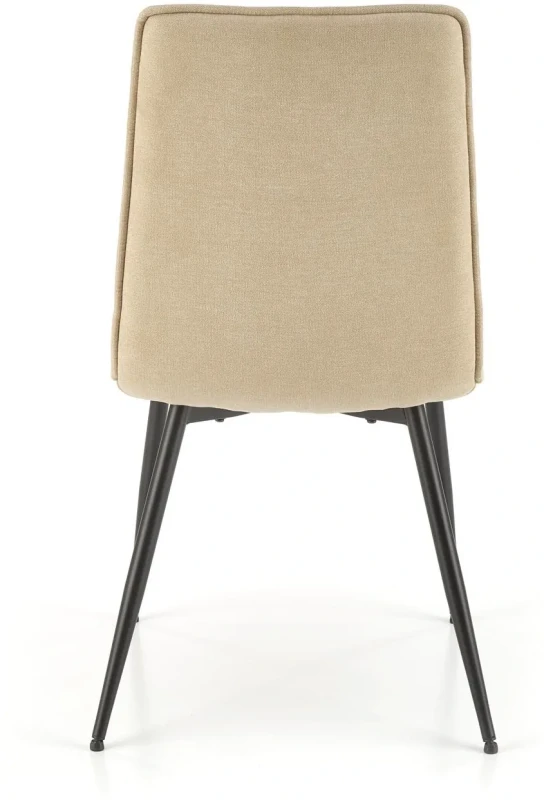 Krzesło K493 tapicerowane do jadalni beżowy/czarny