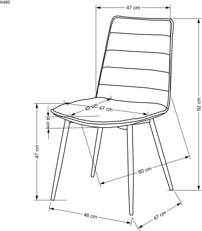 Krzesło K493 tapicerowane do jadalni beżowy/czarny