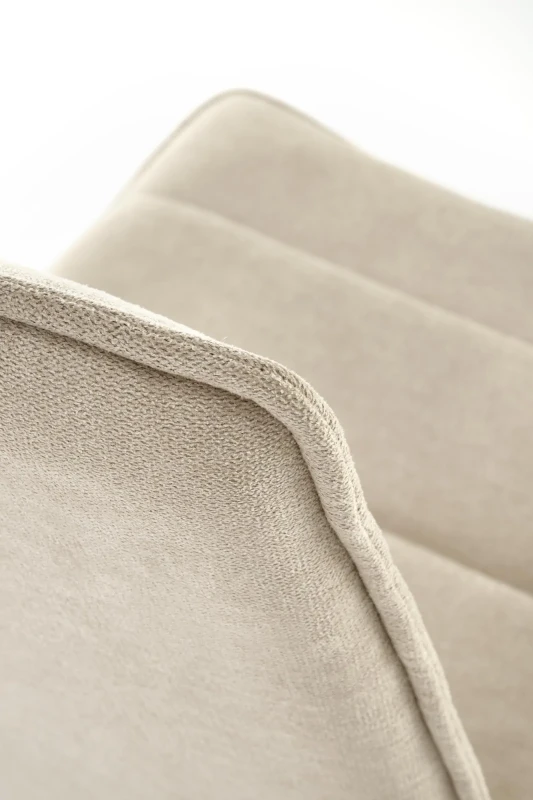 Krzesło K493 tapicerowane do jadalni beżowy/czarny