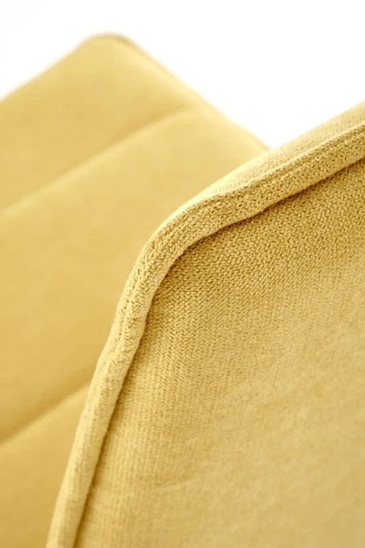 Krzesło K493 tapicerowane do jadalni musztardowy/czarny