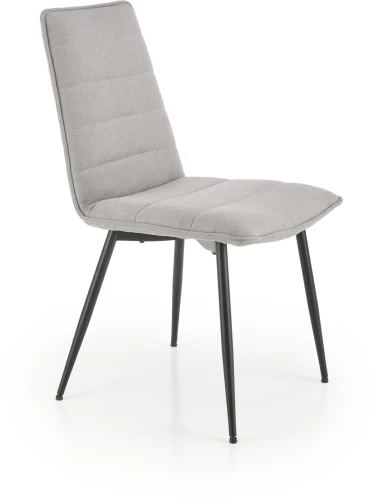 Krzesło K493 tapicerowane do jadalni popielaty/czarny