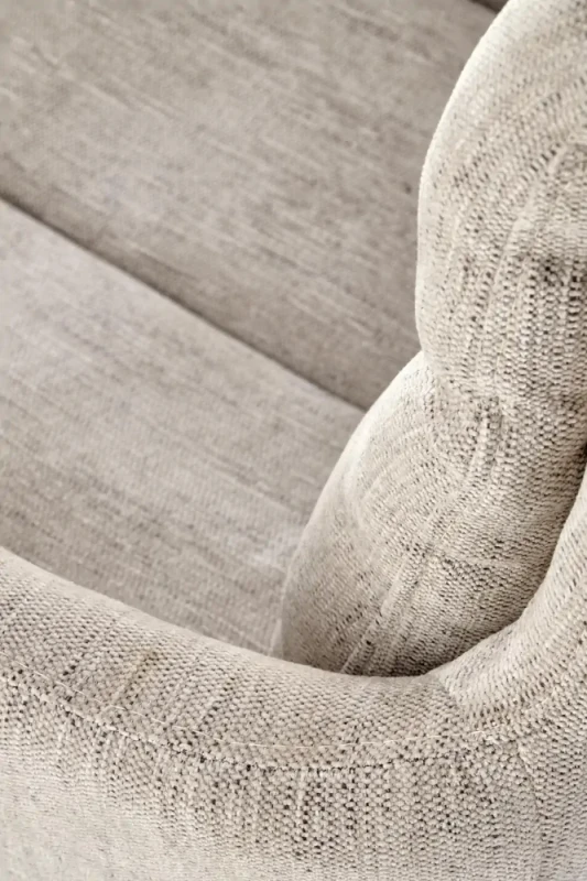 Krzesło K495 tapicerowane z obrotowym siedziskiem beżowy/czarny