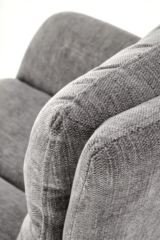 Krzesło K495 tapicerowane z obrotowym siedziskiem popielaty/czarny