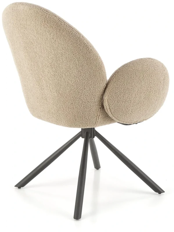 Krzesło obrotowe K498 kubełkowe nowoczesne do jadalni cappuccino