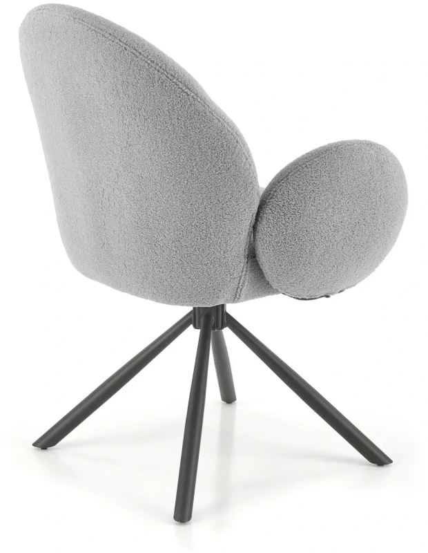 Krzesło obrotowe K498 kubełkowe nowoczesne do jadalni popielaty