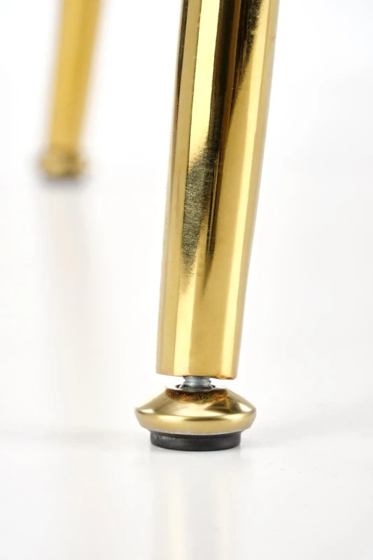 Krzesło tapicerowane K500 z podłokietnikami glamour do jadalni beżowy / czarny