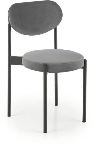 Krzesło K509 tapicerowane do jadalni popielaty/czarny