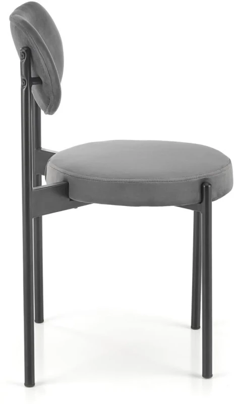 Krzesło K509 tapicerowane do jadalni popielaty/czarny