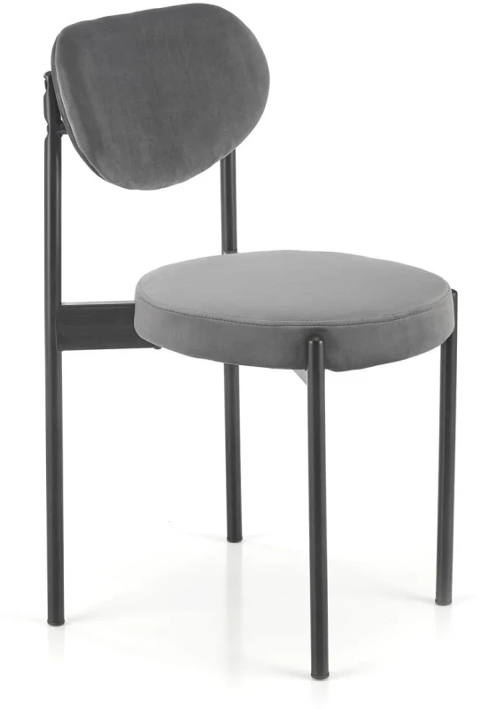 Krzesło K509 tapicerowane do jadalni popielaty/czarny