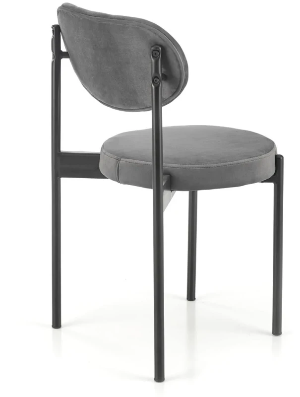 Krzesło K509 tapicerowane do jadalni popielaty/czarny