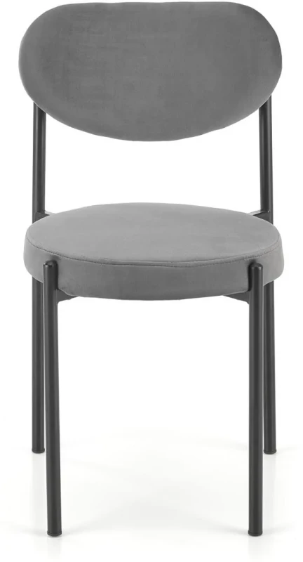 Krzesło K509 tapicerowane do jadalni popielaty/czarny