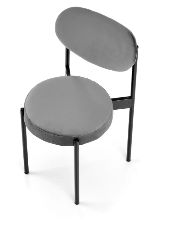 Krzesło K509 tapicerowane do jadalni popielaty/czarny