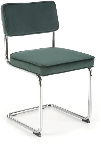 Krzesło K510 tapicerowane do jadalni ciemny zielony