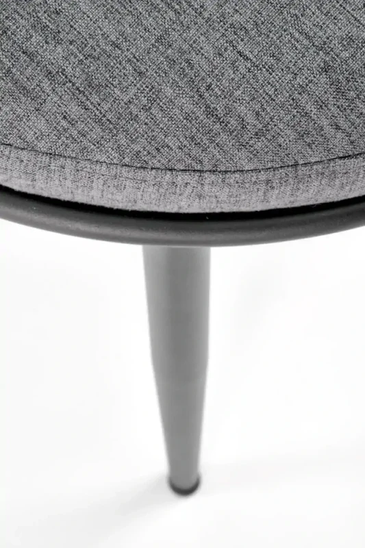 Krzesło tapicerowane K516 z ozdobnym oparciem do salonu popielaty