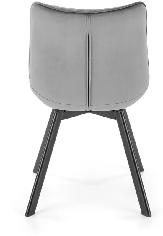 Krzesło K520 tapicerowane z obrotowym siedziskiem ciemny popiel / czarny