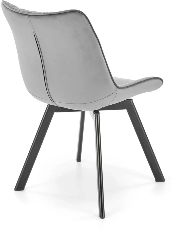 Krzesło K520 tapicerowane z obrotowym siedziskiem ciemny popiel / czarny